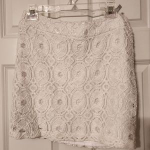 Lace mini skirt